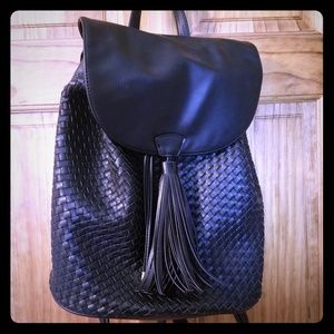 Deux Lux Woven Bowery Backpack in Black